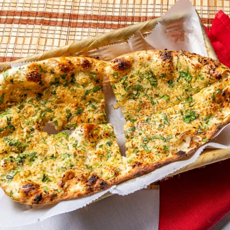 Delicious Garlic Naan Awaits